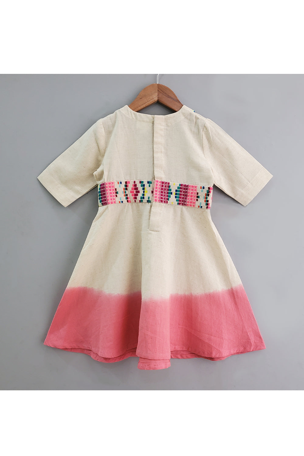 Multicolor Thread Work And Tassel Detailing Dress