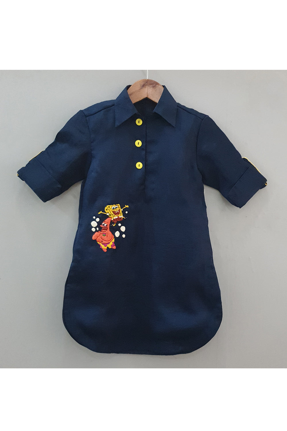 Blue patrick and bob embroidered kurta
