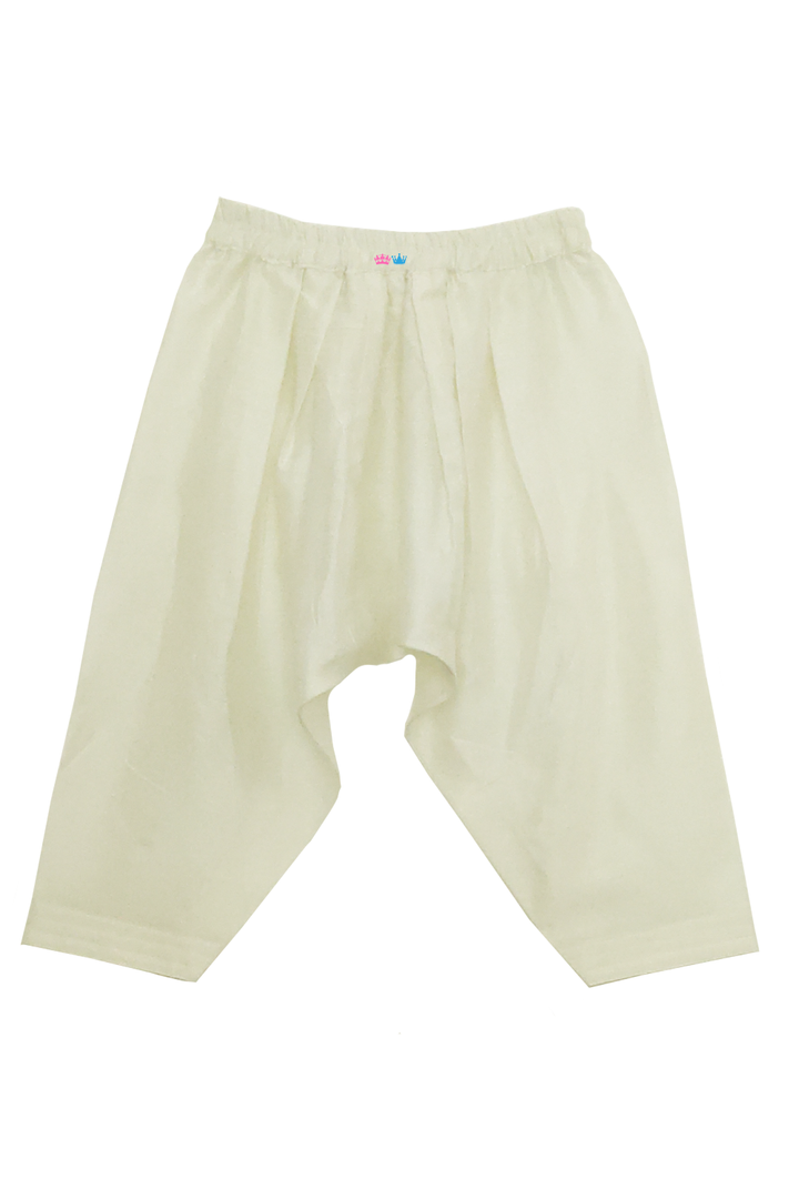 Silver silk jacket and dhoti pant