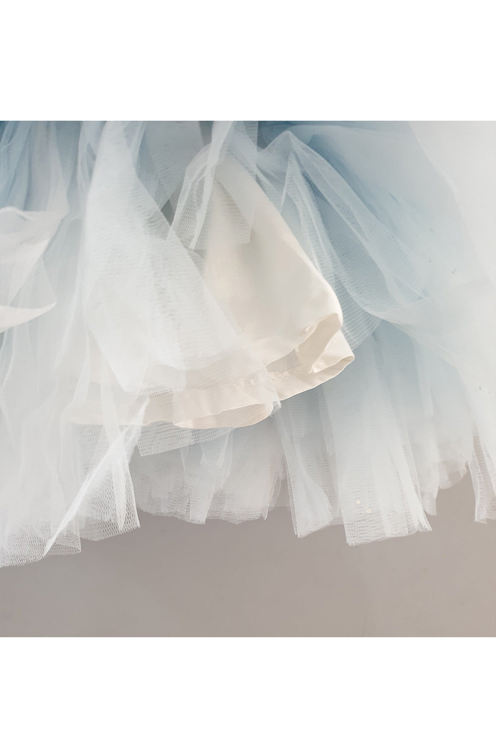 White Aqua Blue Sleeveless Frozen Tutu Gown