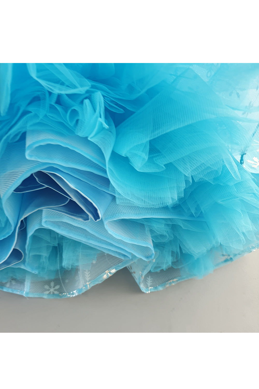 Aqua Blue Embroidered Organza Dress