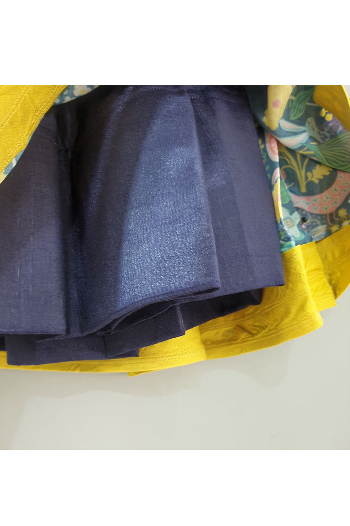 Lace Detailing Cotton Silk Top With Attached Dupatta And Printed Lehenga Set
