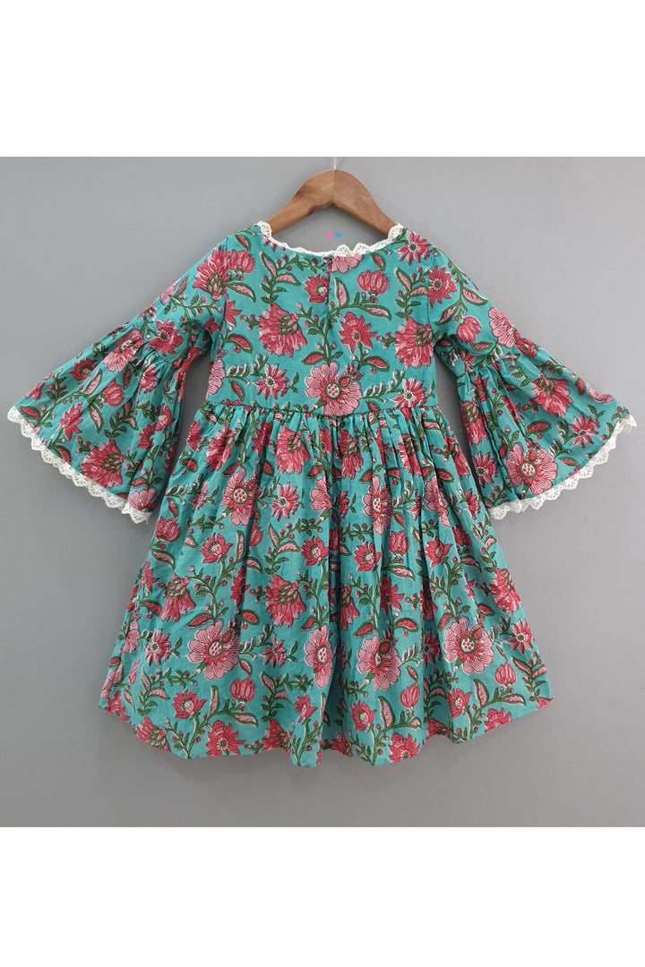 Mint Green Floral Printed Dress