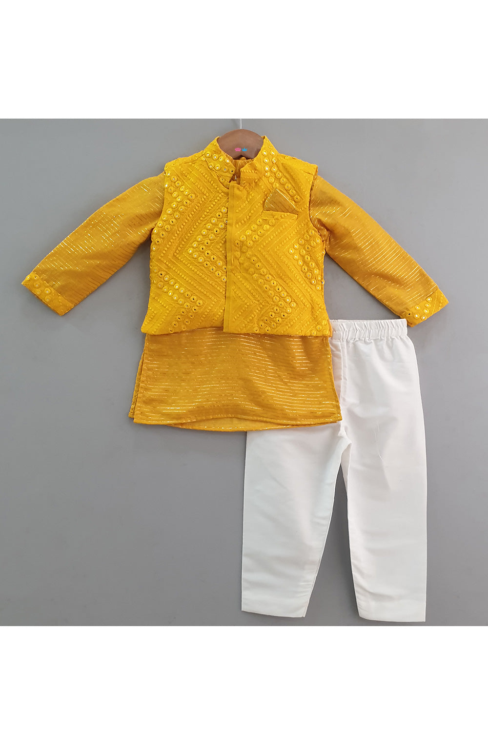 Mint Green Cotton Silk Kurta With Pyjama Set