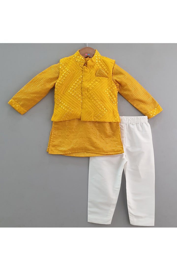 Mint Green Cotton Silk Kurta With Pyjama Set
