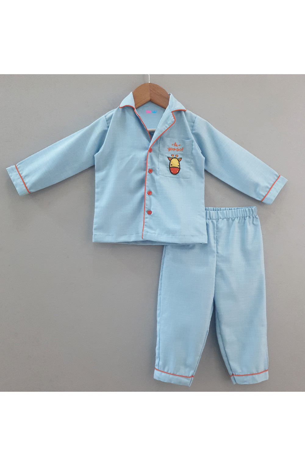 Giraffe Motif Cotton Nightsuit