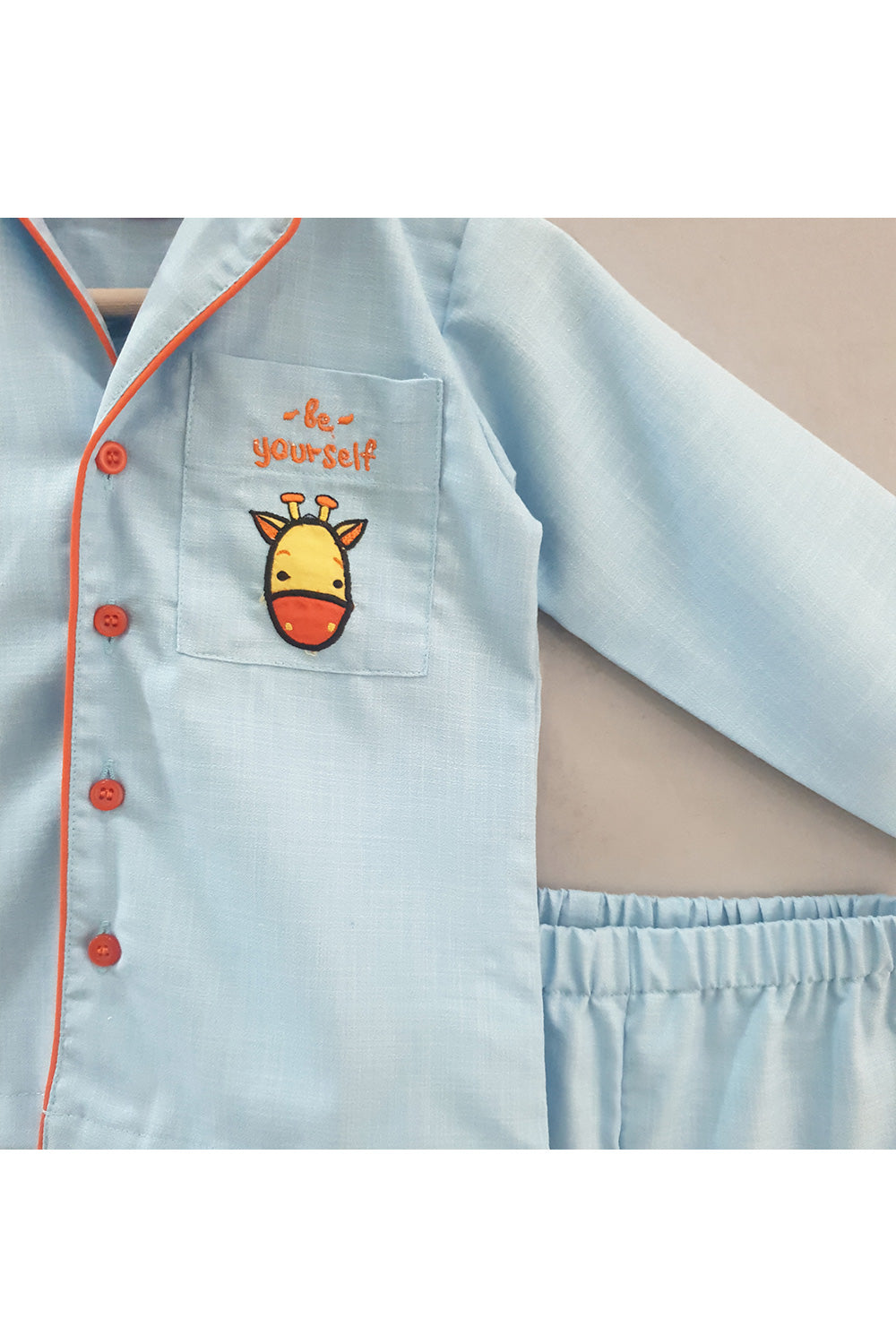Giraffe Motif Cotton Nightsuit