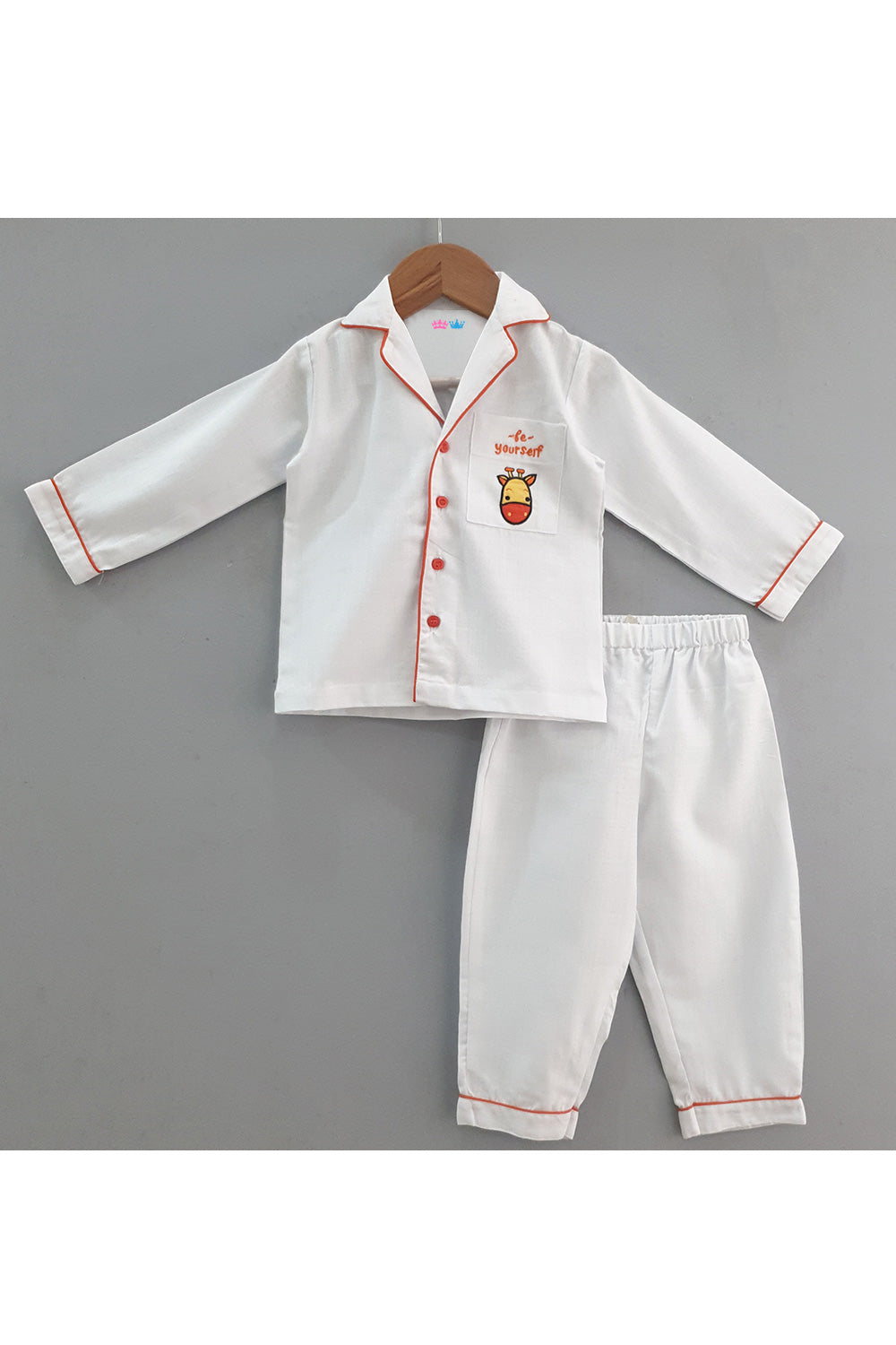Giraffe Motif Cotton Nightsuit