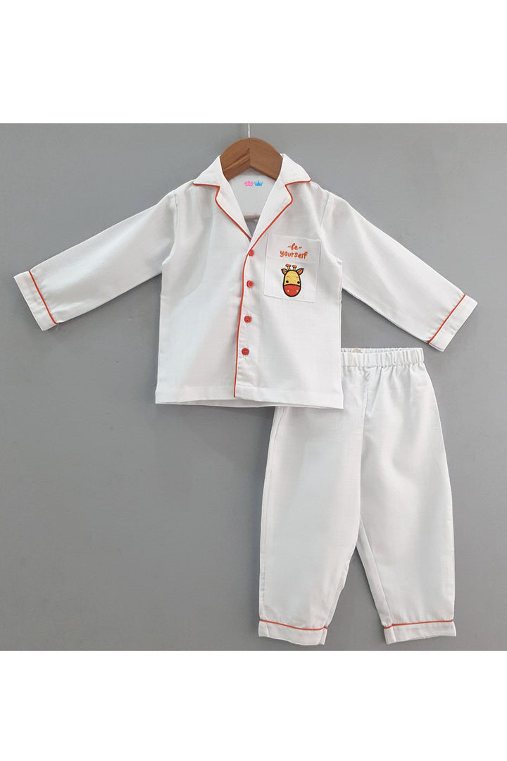 Giraffe Motif Cotton Nightsuit