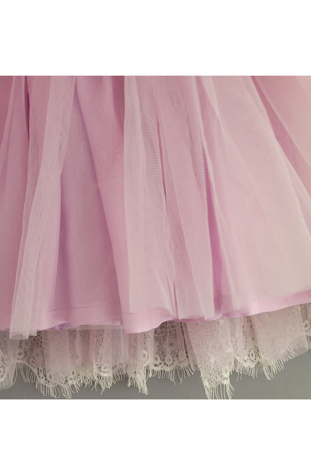 Lavender Pearl Detailing Net Dress