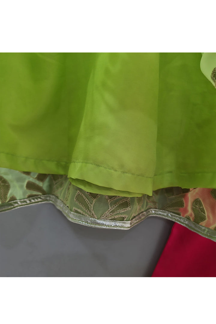 Pastel Green Sequins Embroidered Kurta With Palazzo Set
