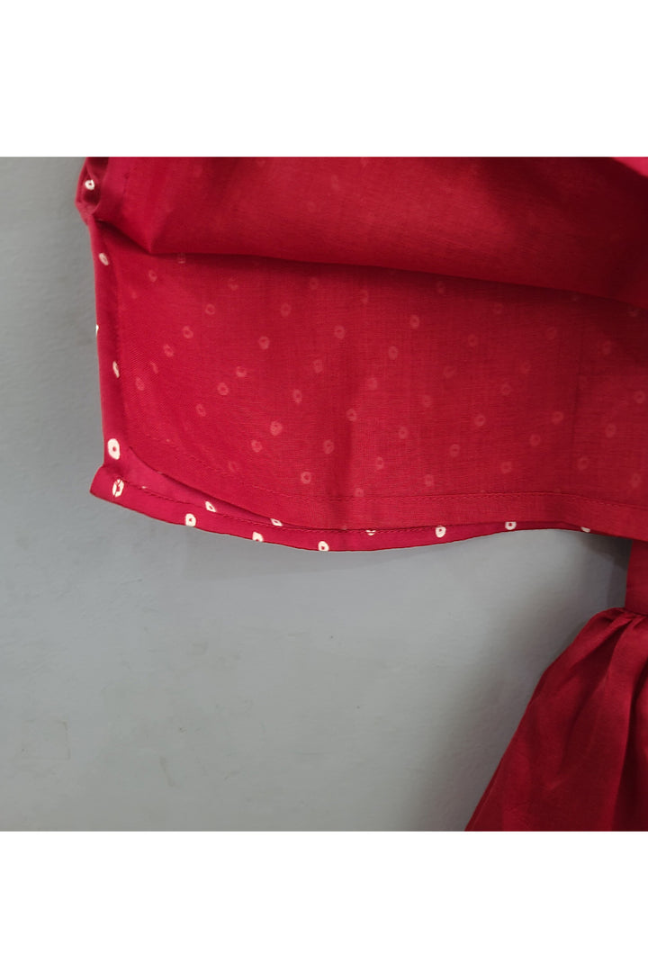 Maroon Embroidered Chanderi Kurta With Sharara Set