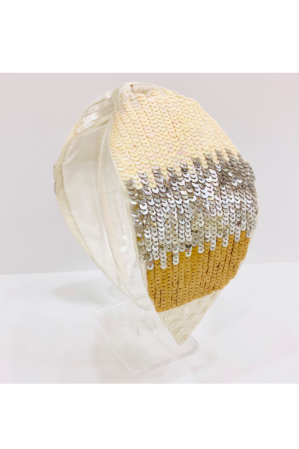 Off white pure crepe monochromatic style hairband