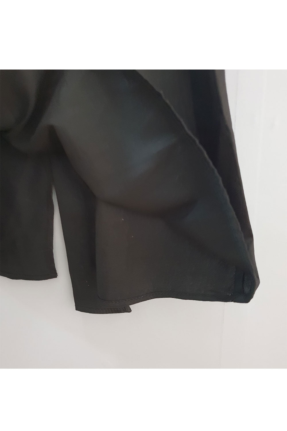 Black embroidered kurta and peach patiala pants