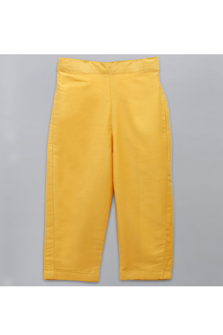 Mustard yellow Silk Bandhgala And Pyjama Set