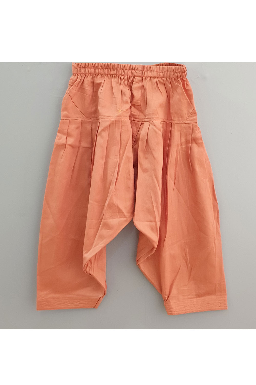 Black embroidered kurta and peach patiala pants