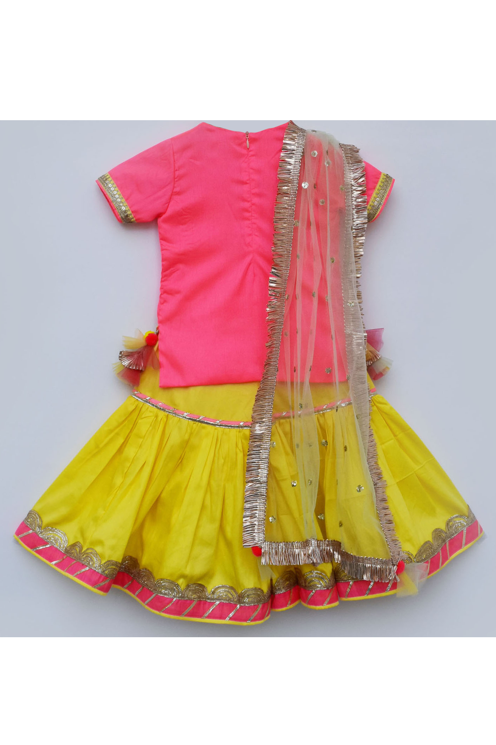 Floral embroidered kurti and sharara with dupatta