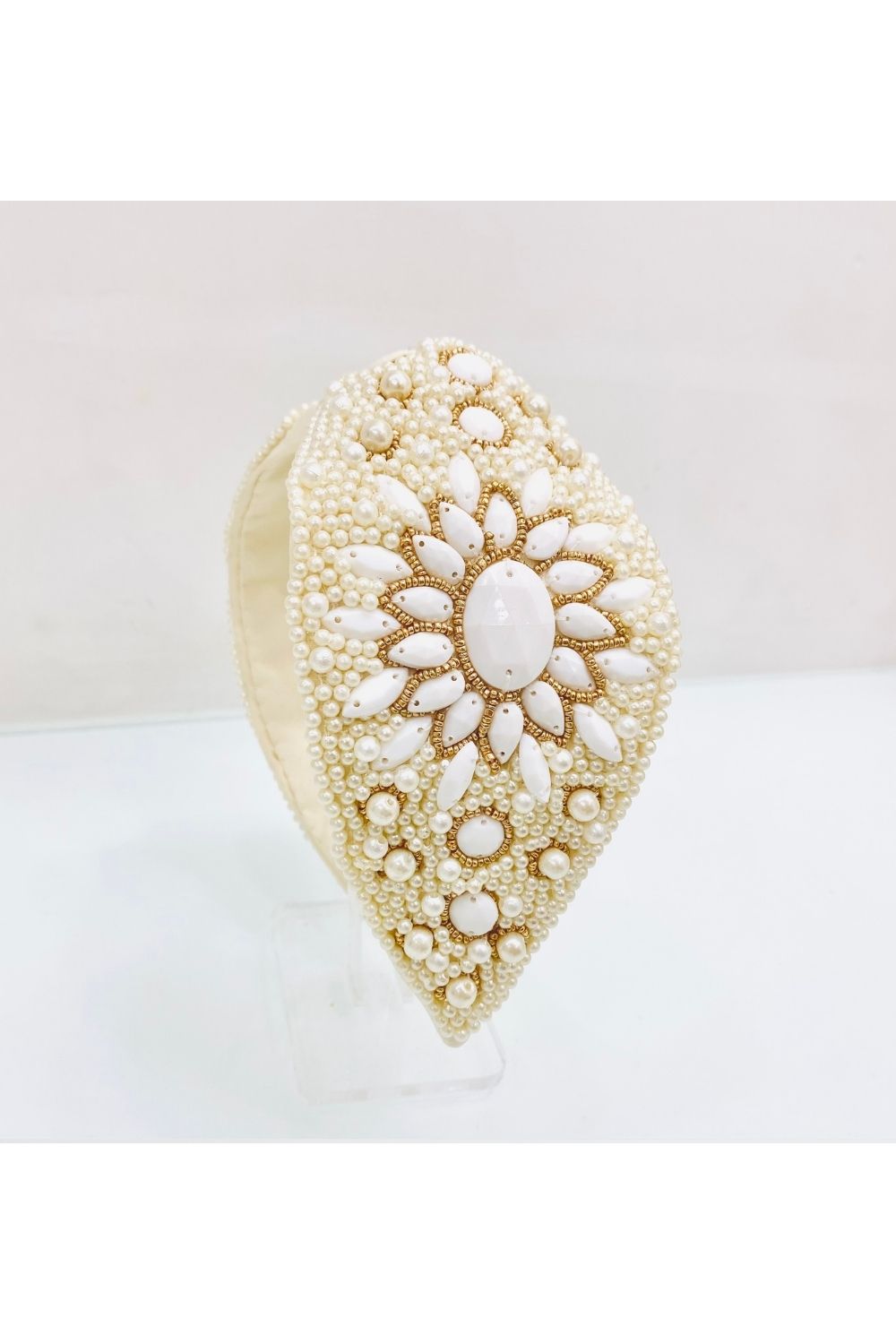 Cream vintage pure crepe hairband