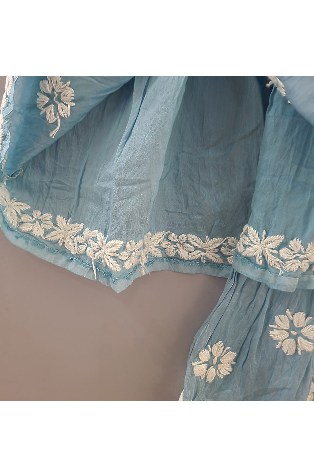 Hand Embroidered Angrakha Style Kurta With Sharara Set