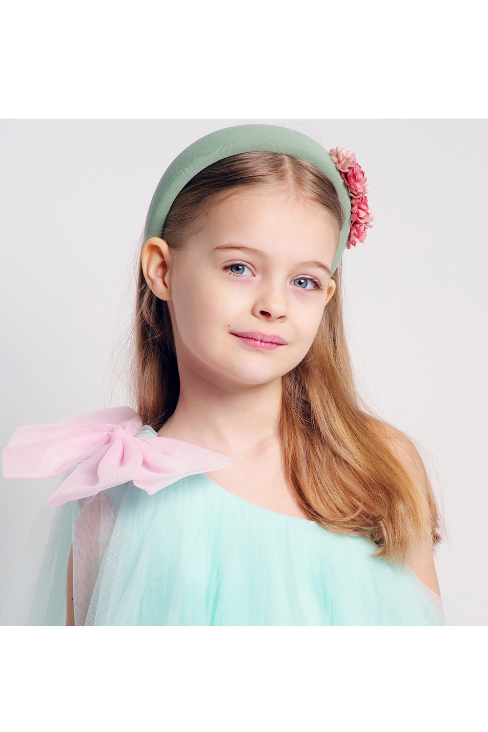 Sea Green One Shoulder Bow Dress