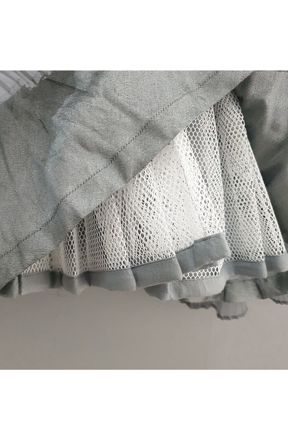 Grey Sequins Layered Dress With Hair Clip