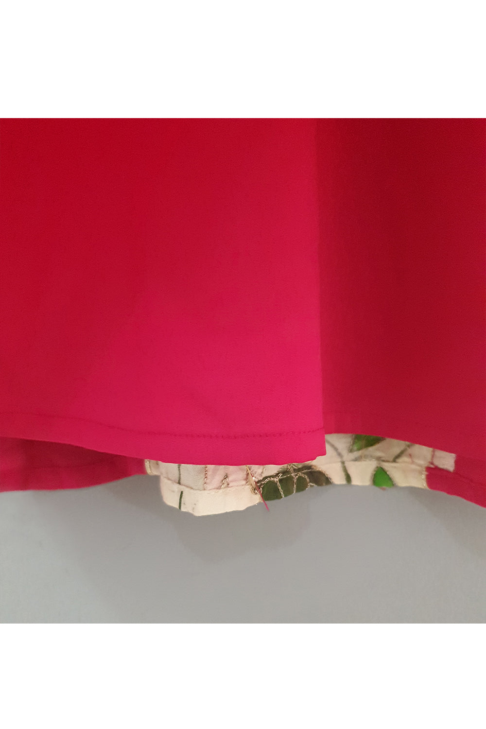 Fuchsia lotus hand painted kurta and sharara with dupatta
