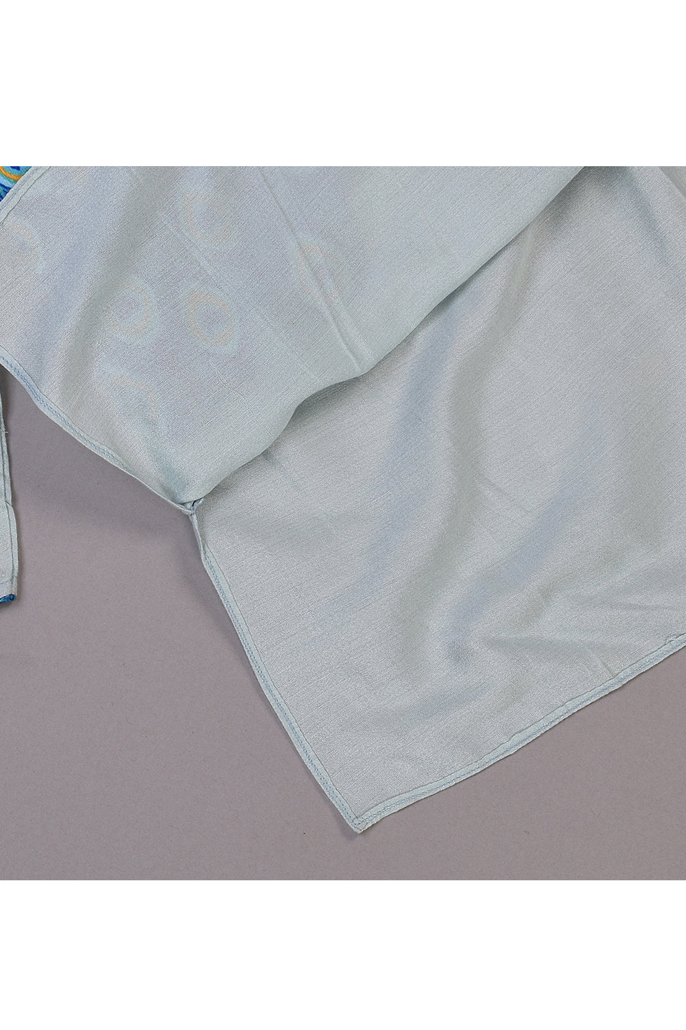 Blue kurta with morpankh printed jacket and pyjama