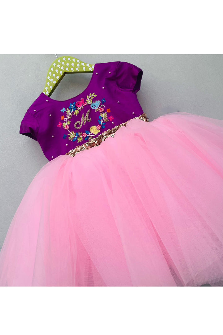 Personalised Monogram Embroidered Net Dress