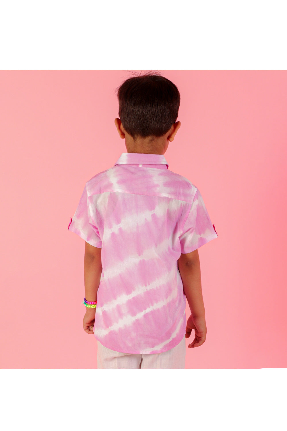 Lavender Tie And Dye Printed Cotton Shirt