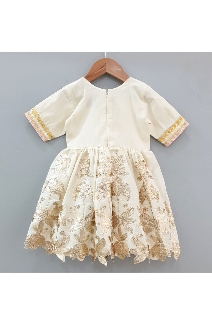 Gota floral work kurta with pants and dupatta