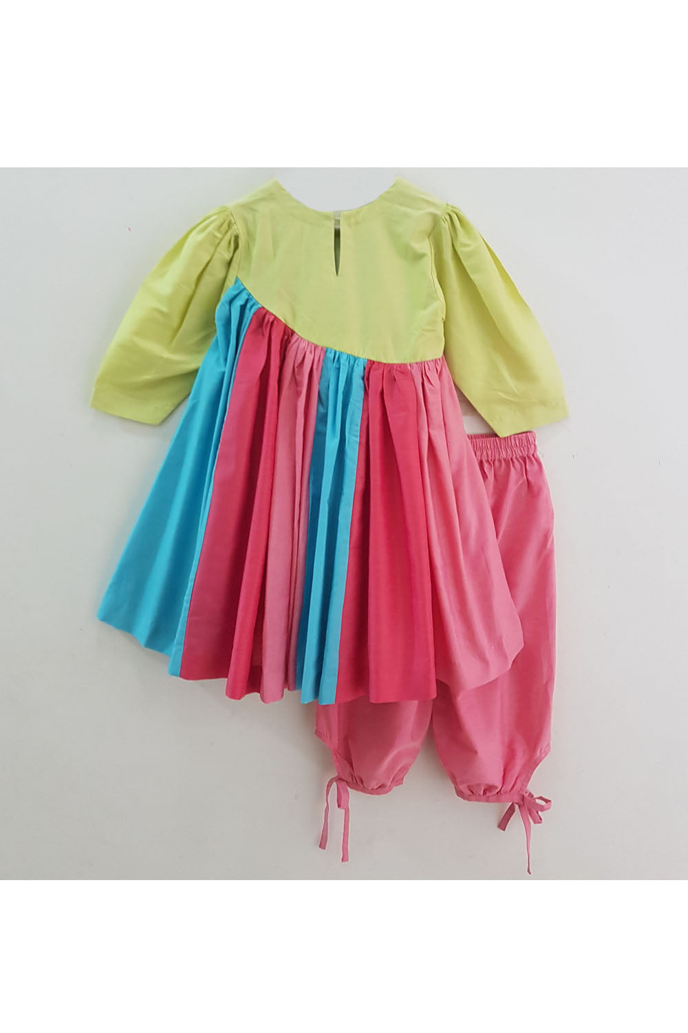 Multicolor flowers embroidered tunic with palazzo