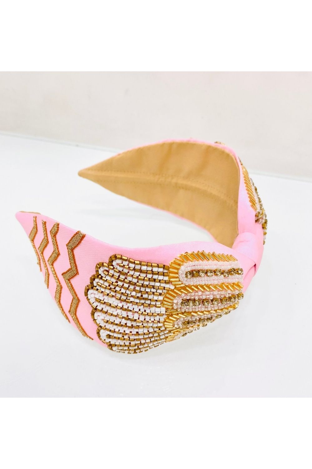 Pink pure crepe hairband