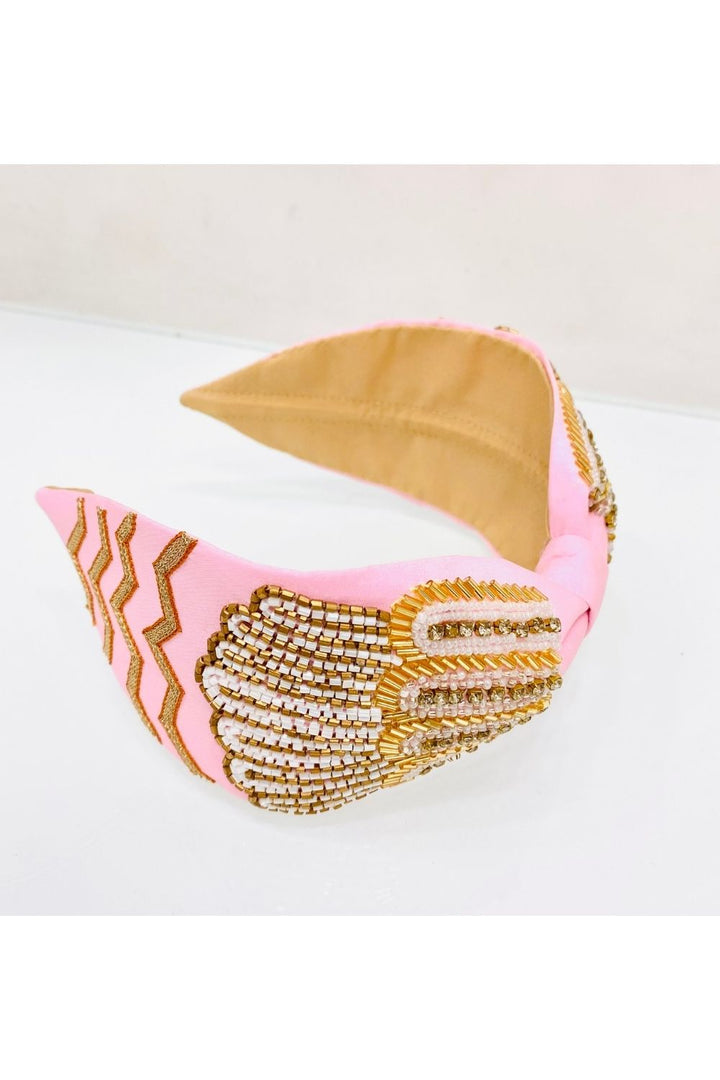 Pink pure crepe hairband