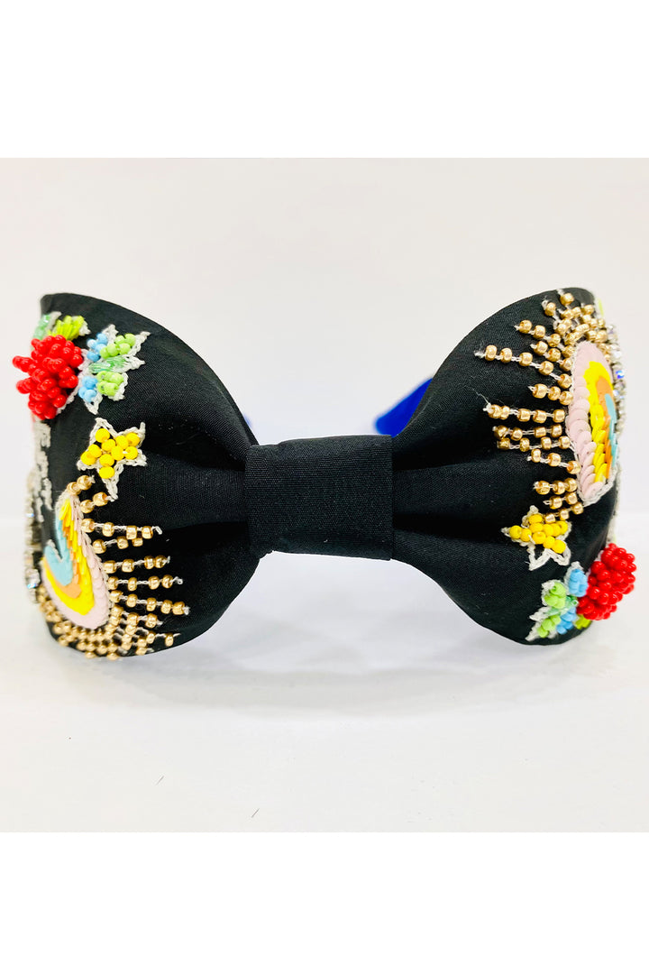 Black pure crepe eat pray and love hairband