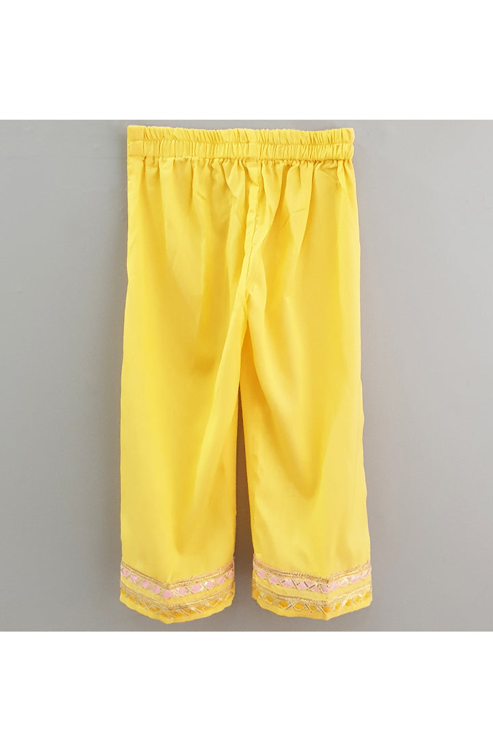 Gota floral work kurta with pants and dupatta