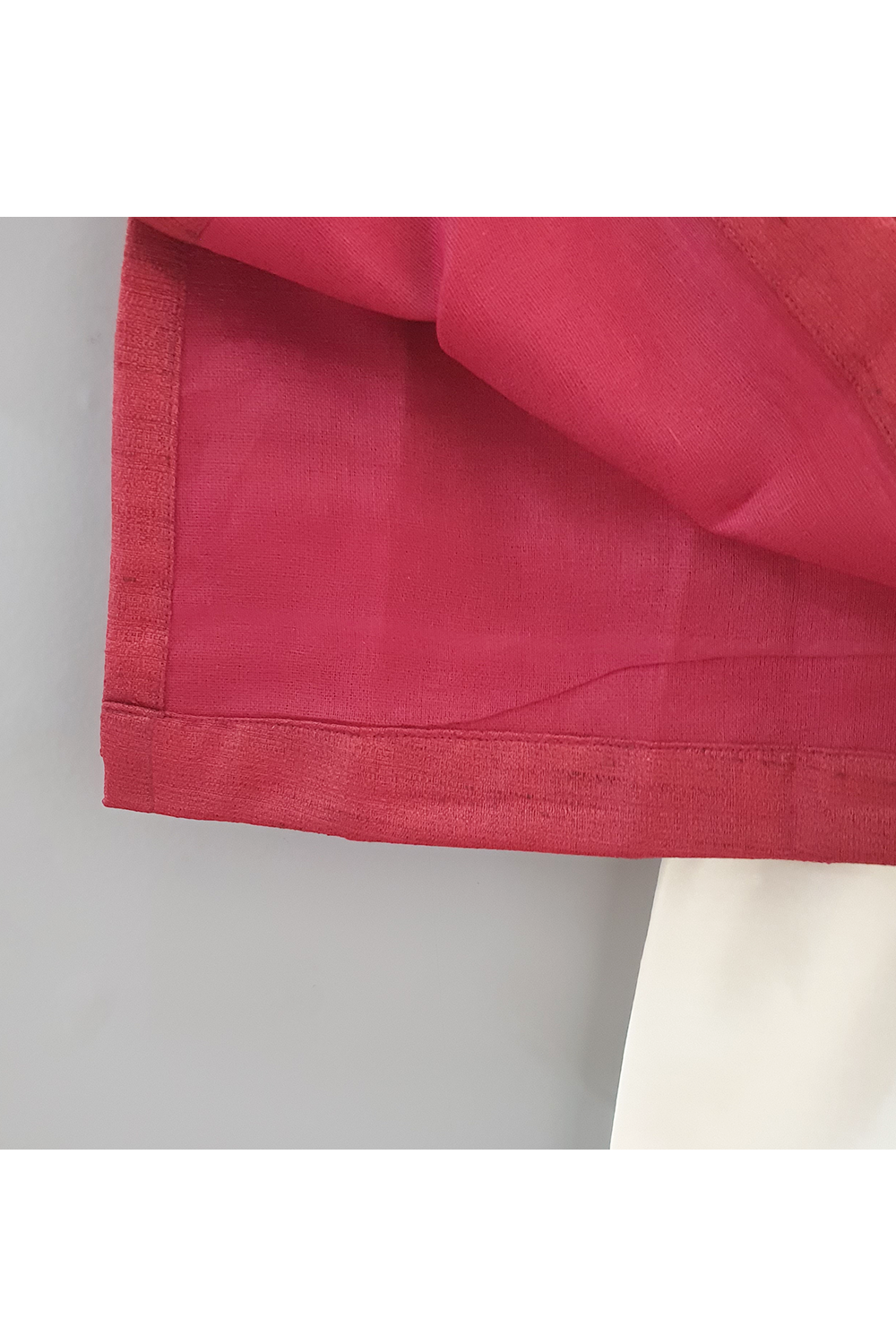 Mughal printed ivory jacket with maroon kurta and ivory pyjama