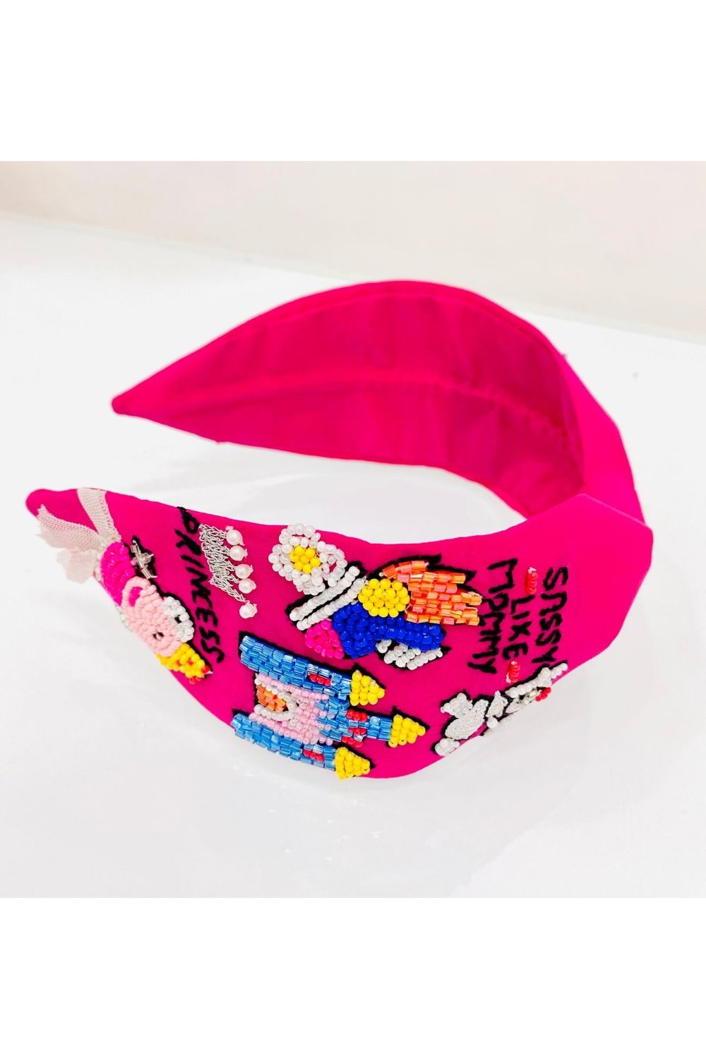 Fuchsia pink pure crepe hairband