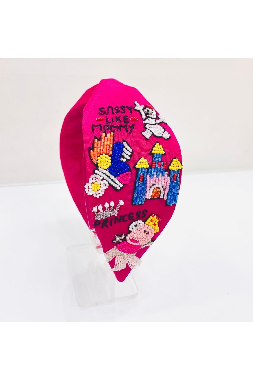 Fuchsia pink pure crepe hairband