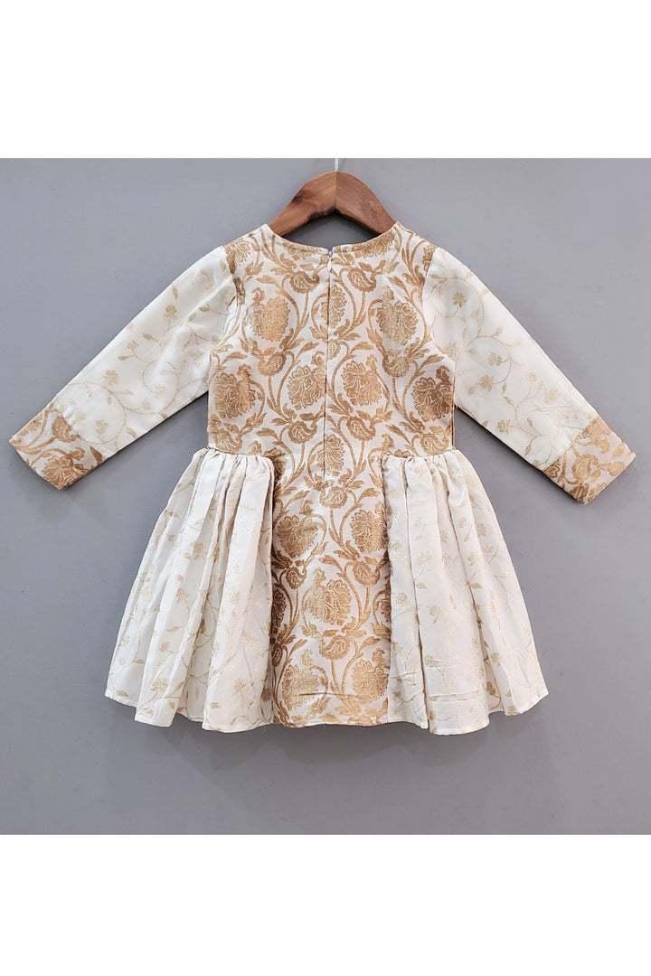 Off White Embroidered Dress