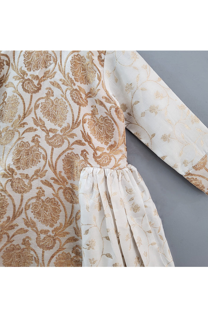 Off White Embroidered Dress