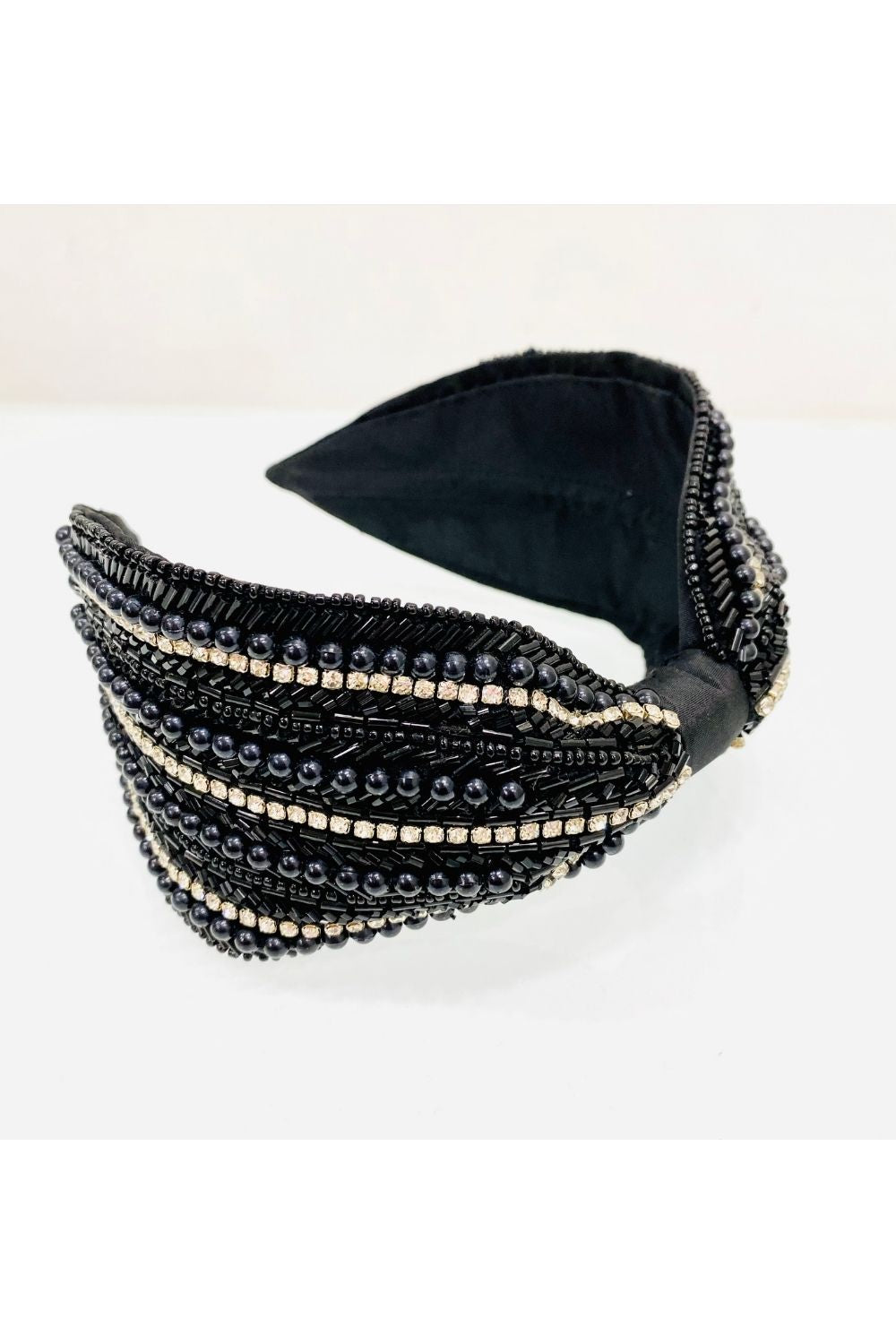 Black pure crepe hairband