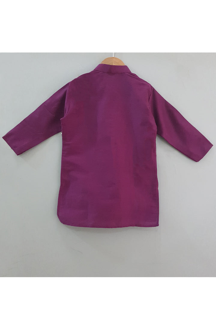 Purple zardozi embroidered umbrellas kurta and pyjama