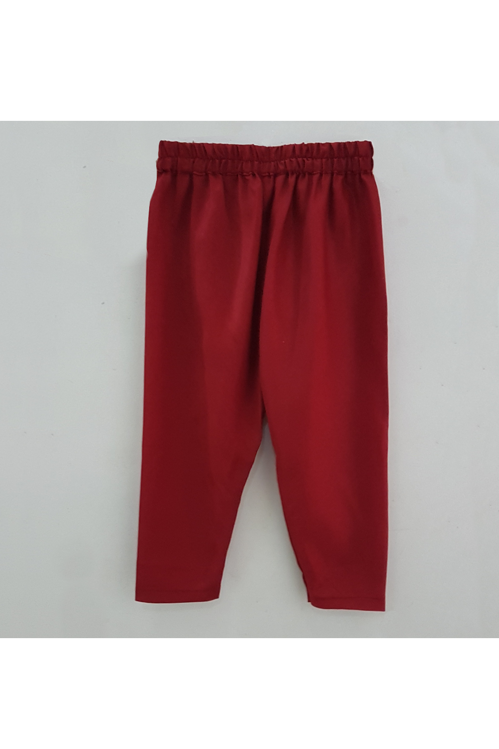 Brick red printed kurta pyjama with mask set