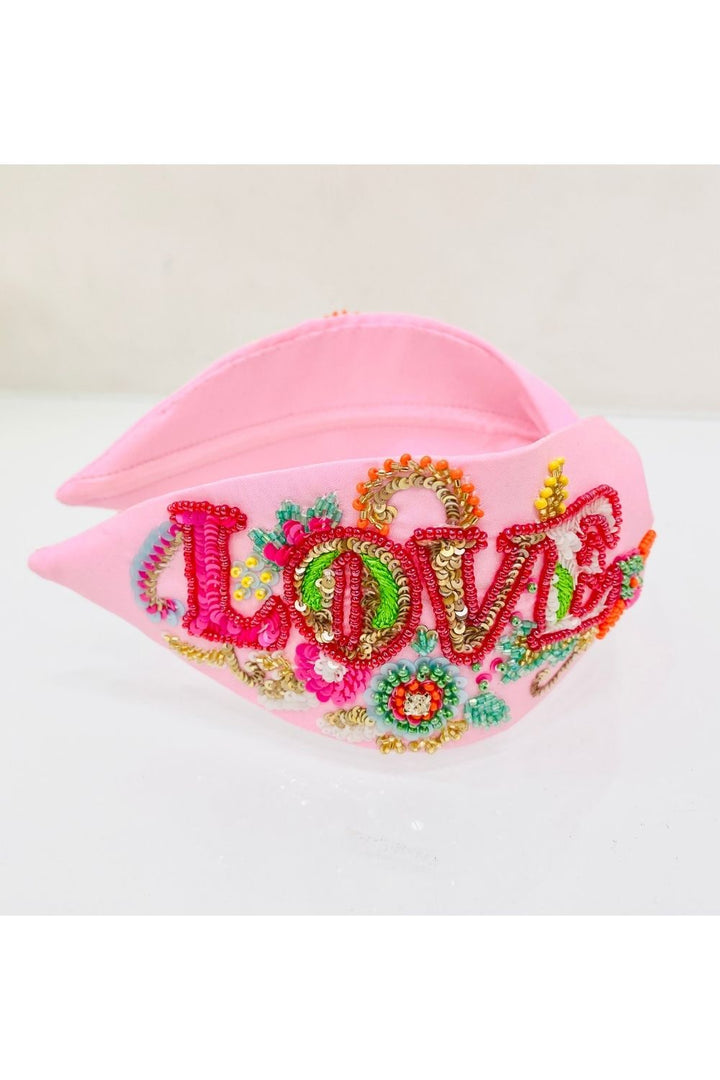 Pink love pure crepe hairband
