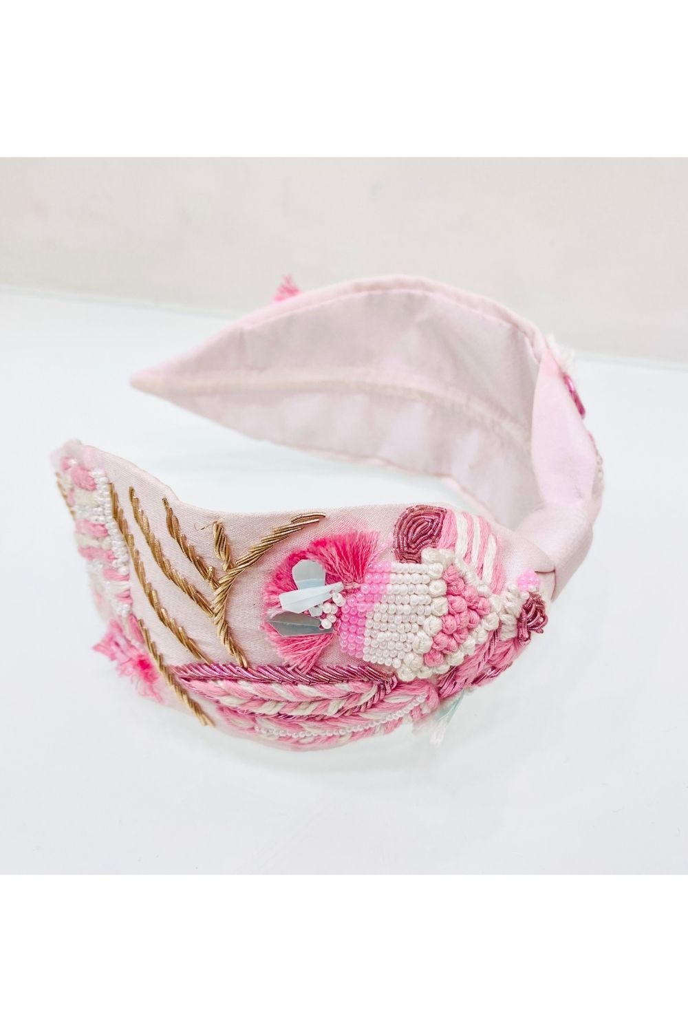 Pink leure pure crepe hairband