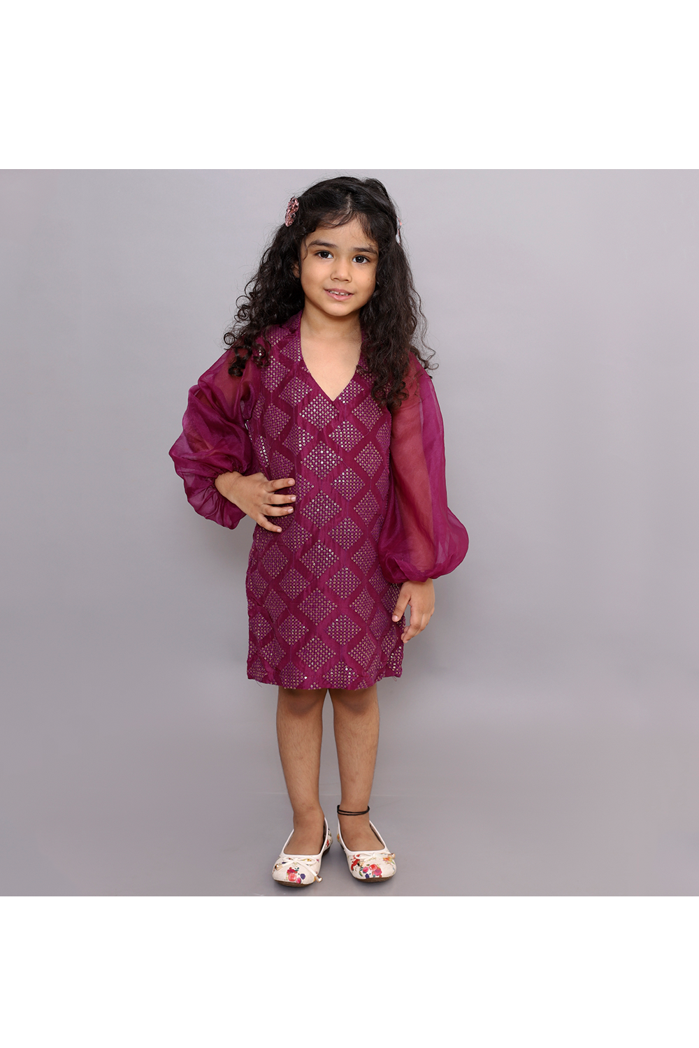 Wine silk embroidered dress! Designer Dresses for Girls, Designer Dresses for Baby Girls, Designer Partywear Dresses for Girls, Party Dresses for Girls, Smart Partywear Dresses for Girls, Designer Party Dresses for Girls