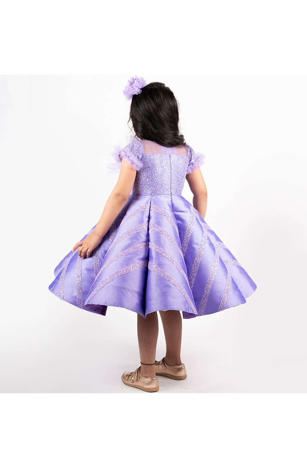 Lilac structure sequins dress