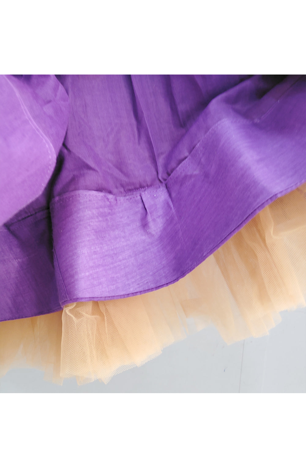 Purple Frill Top With Printed Lehenga Set