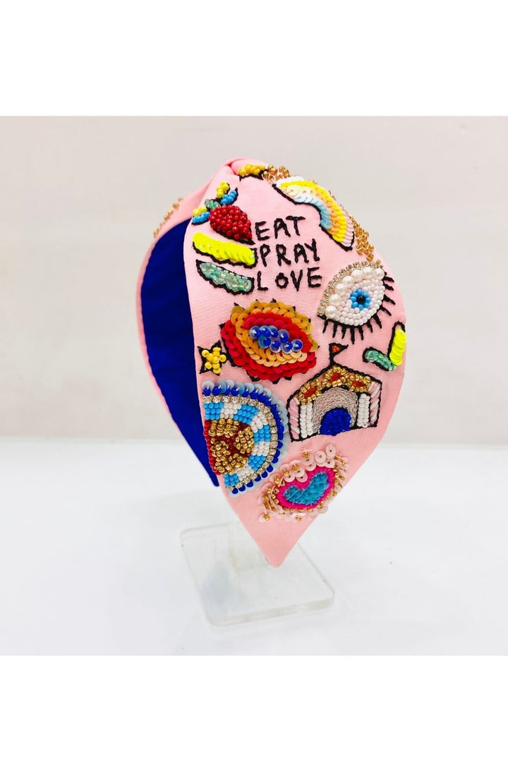 Peach eat pray love pure crepe hairband