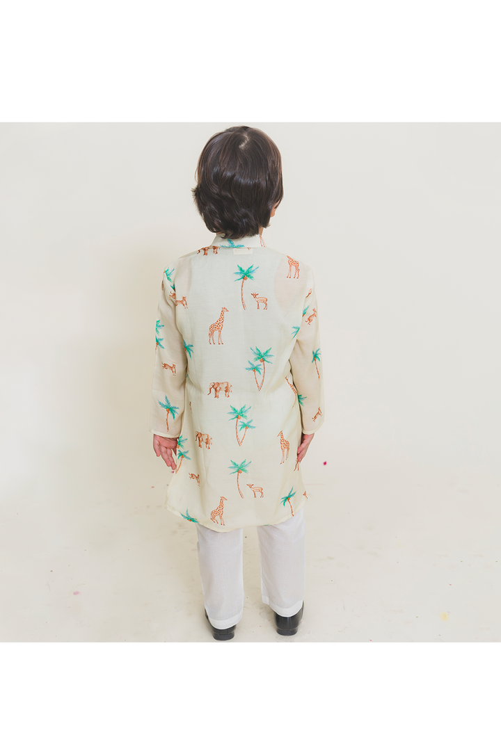 Animal printed kurta pant set